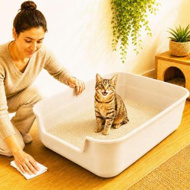 Imagem de Bandeja Gato Higienica Jumbox Nude Areia Caixa 62X50cm Extra - PET IN