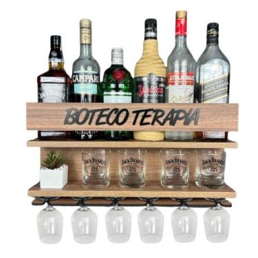 Imagem de Barzinho De Parede Suporte Bebidas Copos Boteco Terapia IM - FACRIS