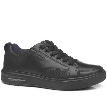 Imagem de Tênis Casual Pegada Levitech Em Couro Preto Ref. 111902, Preto, 44