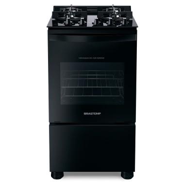 Imagem de Fogão 4 Bocas Bf04Vae Com Mesa De Vidro Brastemp Preto Biv