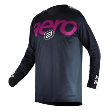 Imagem de Camisa ASW Motocross Image Elysium Masculina  Tecido Respirável, Preto