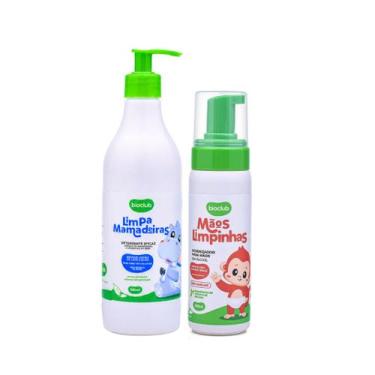 Imagem de Kit Mãos Limpinhas Higienizador E Limpa Mamadeira Garrafa Infantil Tud