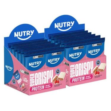 Imagem de 2x Barra de Proteina Nutry Super Crispy Zero Frutas Vermelhas e Iogurt