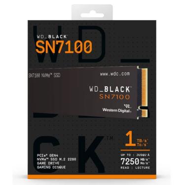 Imagem de SSD SN7100 NVME M.2 1TB Black Desempenho Eficiente Alta Durabilidade Western Digital WDS100T4X0E