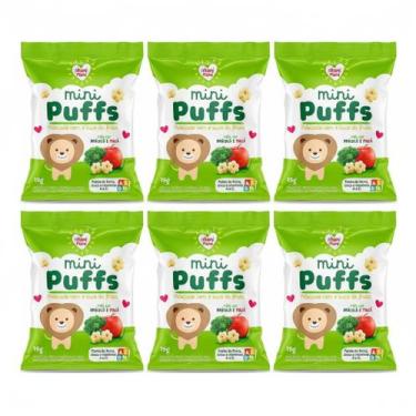Imagem de Kit Biscoito de Arroz Mini Puffs Brócolis e Maçã Nhami Mami - 6 unidad