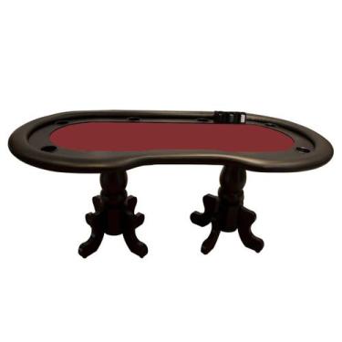 Imagem de Mesa De Poker Linha Torres com Borda Estofada e Porta Copos - 2,0x1,0m