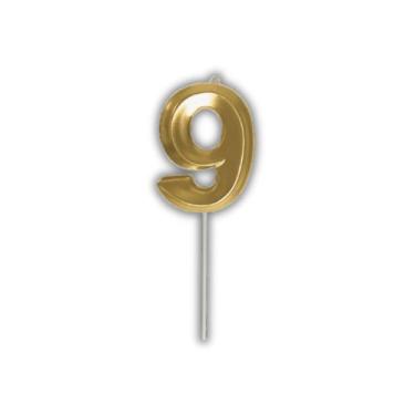 Imagem de Vela de Aniversário Slim Metallic Ouro - Festcolor, 9