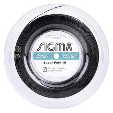 Imagem de Corda Sigma Super Poly 16L 1.30mm Rolo Com 200 Metros Preta