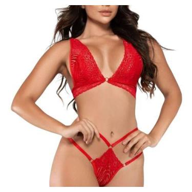 Imagem de Kit 2 Conjunto Lingerie Sensual Sexy Renda De Luxo Anitta - Mi Amore, 