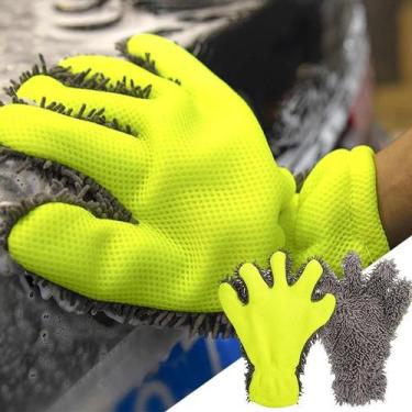 Imagem de Luvas De Limpeza De Rodas De Carro Em Microfibra Chenille Impermeáveis