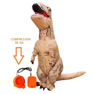 Imagem de Fantasia T Rex Dino Inflável Dinossauro Com Inflador De Ar Infantil