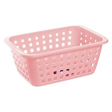 Imagem de Ordene - Cesto Organizador Plástico Grande com Volume de 5,2 Litros, Cor Rosé, Linha Log.