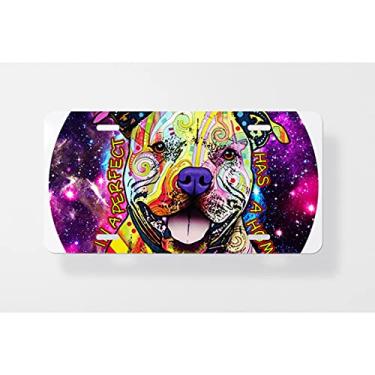 Imagem de Capa para placa de carro Pit Bull in A Perfect World 2 – Capa para placa de carro – Capa para placa de carro 15 x 30 cm