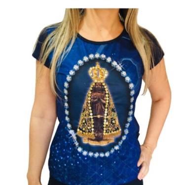 Imagem de Blusa Camiseta Virgem Mãe Rainha Aparecida Religioso Catolico - Cia Cr