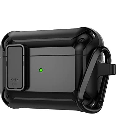 Imagem de capa case armor para Airpods pro apple estojo 2ª 3ª Geração proteca proteçao militar resistente de corpo inteiro (Preto)