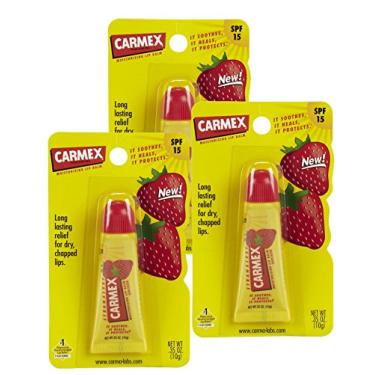 Imagem de Carmex Strawberry Tube Spf15 10G - Pack Of 3.