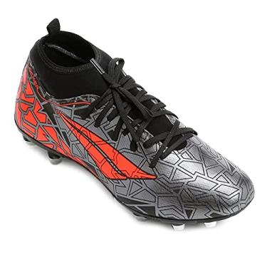 Imagem de Chuteira Campo Penalty Rx Locker Stealth VIII [Cor: Chumbo e Coral - Tamanho: 39]