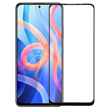 Imagem de HONGYAN Peças de substituição de telefone celular Lente de vidro externo da tela frontal com OCA opticamente claro adesivo para Xiaomi Redmi Note 11 4G Acessórios telefônicos