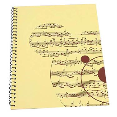 Imagem de Stave Notebook, RiToEasysports 50 Pages Musical Notation Staff Notebook Music Manuscript Writing Paper (Yellow Bear) Performance Accessories