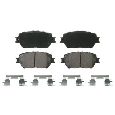 Imagem de O conjunto de pastilhas de disco de cerâmica Wagner QuickStop ZD908 inclui equipamento de instalação de pastilha, dianteiro