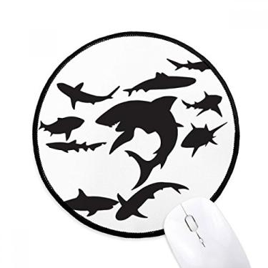 Imagem de Blue Ocean Tapete de mouse de biologia tubarão preto para computador