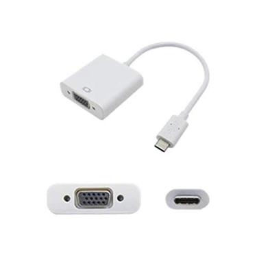 Imagem de Addon Pacote com 5 20 cm (8 pol.) USB 3.1 tipo (C) macho para Vga fêmea branco adaptador cabine
