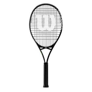Imagem de Raquete de tênis Wilson WR087510U2, pré-amarrada, Aggressor 112 (Agressor) Grip tamanho 2, preta