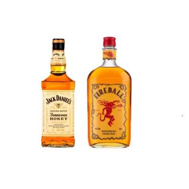 Imagem de Kit Jack Daniel's Honey 1L + Fireball Licor De Canela 750ml - Jack Dan