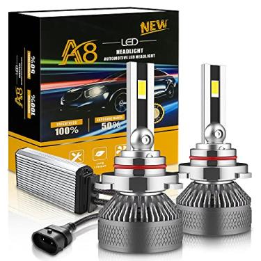 Imagem de IOANU Bombilla LED para Faros de Automóvil 135W 20000LM 6000K con 3570 Chips LED, EMC, Clasificación IP68, Tamaño 1:1 Halógeno, Aluminio Resistente al Agua y al Polvo - Ahorro de Energía y Fácil Instalación (9005/HB3/H10)