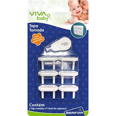 Imagem de Vivababy Tapa-Tomada Com Chave De Segurança Branco
