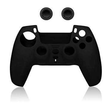 Imagem de Capa de silicone para controle Sony Playstation 5 PS5 DualSense (Preto)