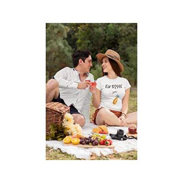 Imagem de Baby Look Estampada Eu Disse YES Branca Tamanho P