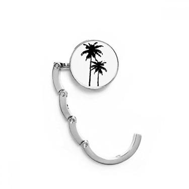 Imagem de Gancho de mesa de praia com contorno de coqueiro, gancho dobrável decorativo