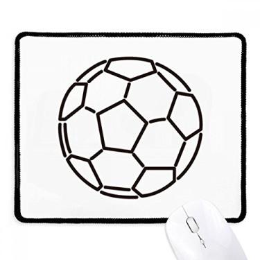 Imagem de Mousepad branco preto futebol futebol esportivo borda costurada tapete de borracha para jogos