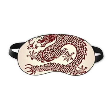 Imagem de Protetor de olhos para dormir com dragão chinês e retrato de animal
