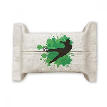 Imagem de Bolsa de linho de algodão para lenços faciais da Penalty Kick Football Sports