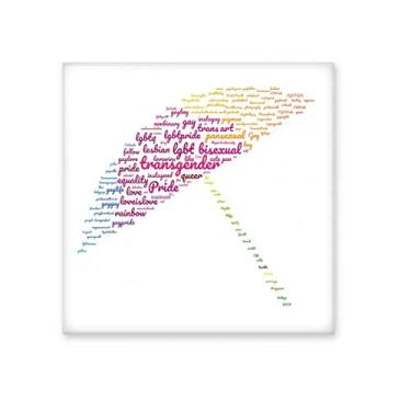Imagem de Guarda-chuva arco-íris LGBT Wordcloud azulejo de cerâmica brilhante decalque pedra adornada tijolo vitrificado