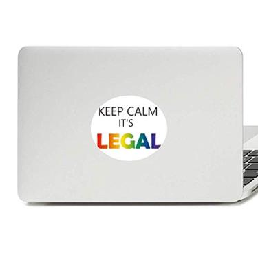 Imagem de LGBT Adesivo de vinil com a bandeira do arco-íris Keep Calm para laptop