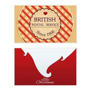 Imagem de Carimbo britânico Checked UK London Britian Holiday Holiday Merry Christmas Parabéns Card Christmas Letter Message