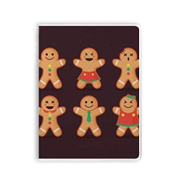 Imagem de Biscoito de gengibre masculino de Natal, capa de chiclete, diário de capa macia