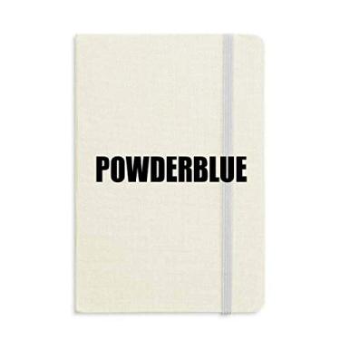 Imagem de Powderblue Caderno com nome da cor, capa dura para diário clássico A5 presente