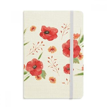 Imagem de Caderno em aquarela com flores e orelhas de milho, capa dura em tecido oficial