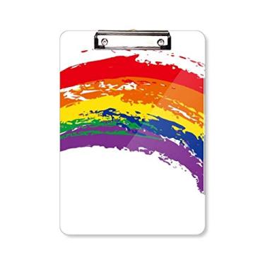 Imagem de LGBT Rainbow Gay Lésbica Transgênero Pasta Prancheta para Escrita Placa de Apoio A4