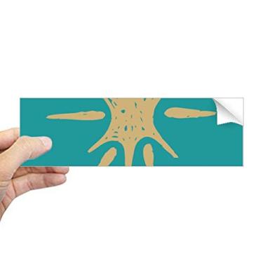 Imagem de DIYthinker Adesivo retangular de para-choque, luz solar, plantas abstratas, padrão de arte