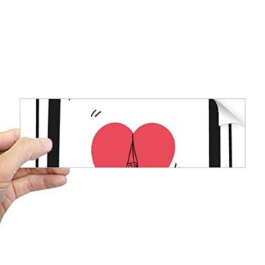 Imagem de DIYthinker Adesivo retangular de para-choque com estampa de palavras I Love London