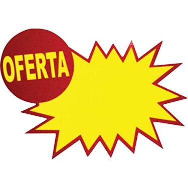 Imagem de Cartaz Para Marcacao Splash Oferta Pq 130x93mm.Amarelo , Pacote com 10 Grespan, Multicor