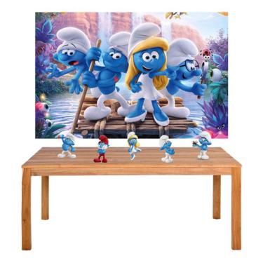 Imagem de Kit Festa Smurfs Display + Painel 100x60cm