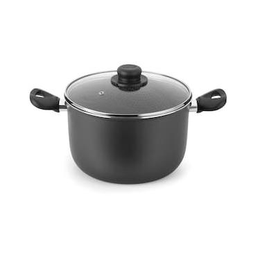 Imagem de Caldeirão Gourmet Multiflon com Tampa de Vidro e Antiaderente de Alumínio - 20cm