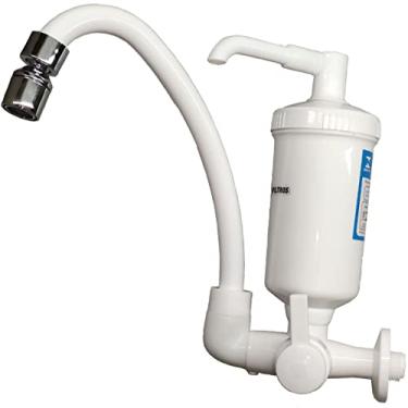 Imagem de Torneira Cozinha Filtro Purificador de Água de Parede Bica Móvel Pia Monocomando Branca ou Preta Cor:Branca