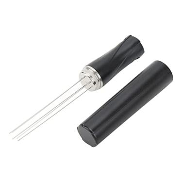 Imagem de Agulha de Agitação de pó de café Ao Ar Livre Tipo Agulha de pó de Pinho Distribuidor Portátil de pó Com Tampa de Ferramenta Agitadores de Bebida (Preto)